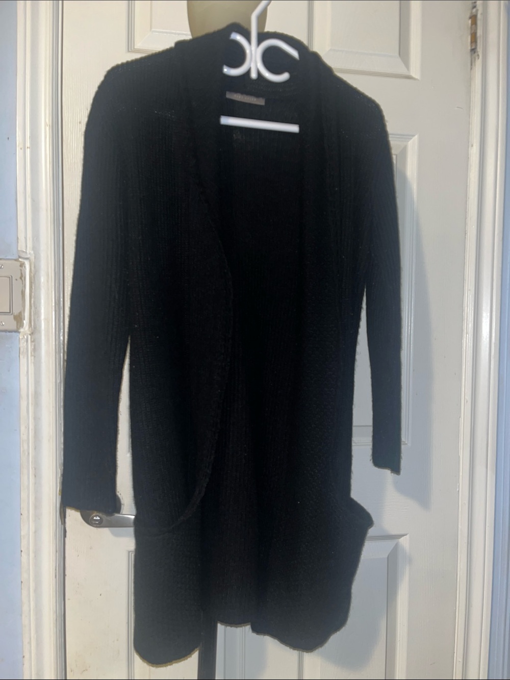 Suzy Shier Black Open-Front Women's Cardigan Sweater